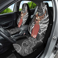 Tahiti Islands Polynesian Plumeria Car Seat Cover Tahitian Vahine 'Ote'a - Black LT7 - Polynesian Pride
