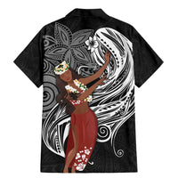 Tahiti Islands Polynesian Plumeria Family Matching Mermaid Dress and Hawaiian Shirt Tahitian Vahine 'Ote'a - Black LT7 - Polynesian Pride