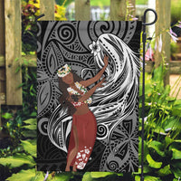 Tahiti Islands Polynesian Plumeria Garden Flag Tahitian Vahine 'Ote'a - Black LT7 Garden Flag Black - Polynesian Pride