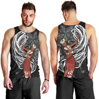Tahiti Islands Polynesian Plumeria Men Tank Top Tahitian Vahine 'Ote'a - Black LT7 - Polynesian Pride