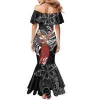 Tahiti Islands Polynesian Plumeria Mermaid Dress Tahitian Vahine 'Ote'a - Black LT7 - Polynesian Pride