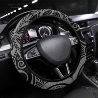 Tahiti Islands Polynesian Plumeria Steering Wheel Cover Tahitian Vahine 'Ote'a - Black LT7 Universal Fit Black - Polynesian Pride