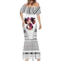 Polynesian Mermaid Dress Dog Lover With German Shepherd - Sunset At The Beach White Ver LT7 - Polynesian Pride