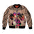 Polynesian Sleeve Zip Bomber Jacket Dog Lover With German Shepherd - Sunset At The Beach Brown Ver LT7 Unisex Brown - Polynesian Pride