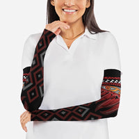 Aotearoa Maori Ngapuhi Iwi Arm Sleeves Korowai Tukutuku Kaokao Motifs LT7 - Polynesian Pride