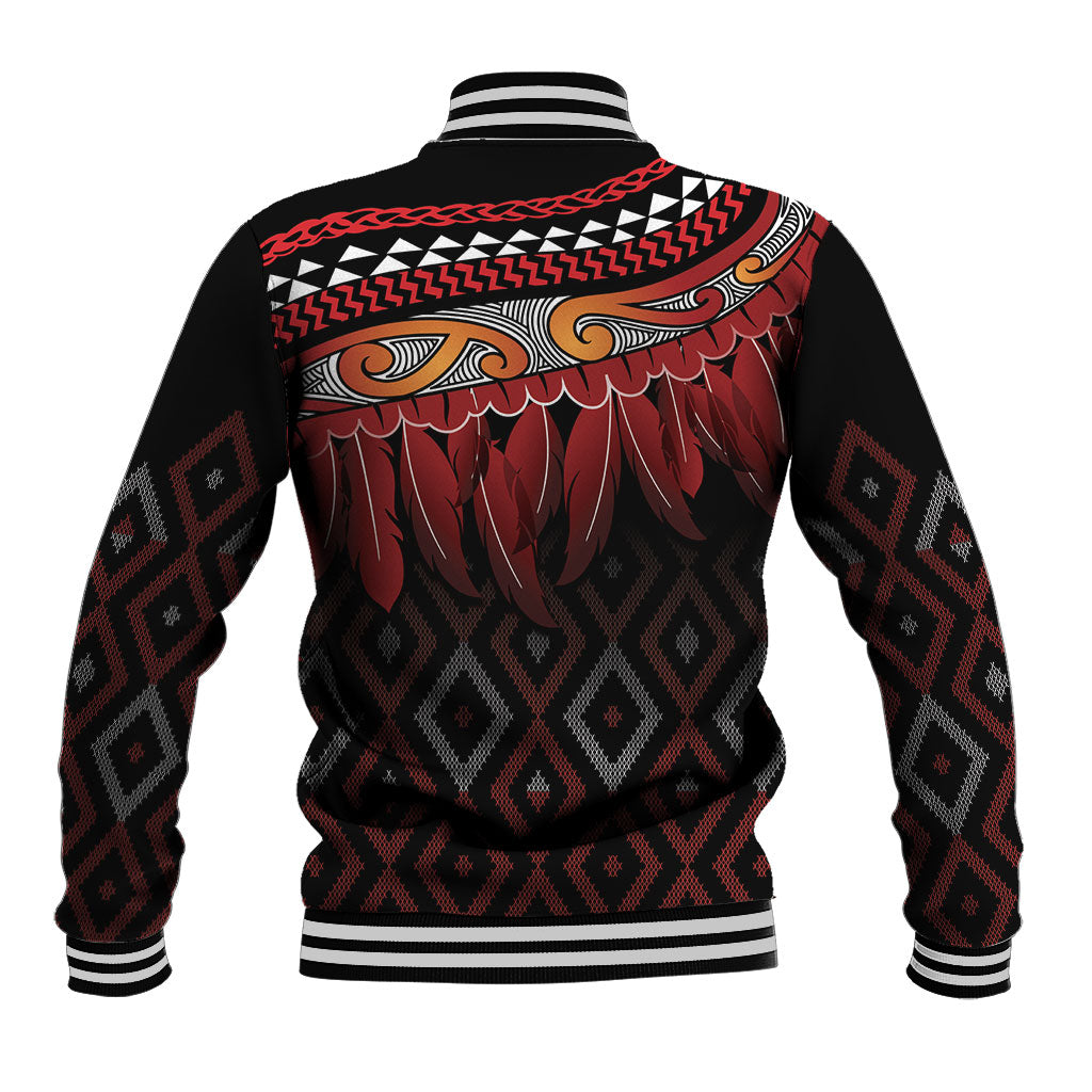 Aotearoa Maori Ngapuhi Iwi Baseball Jacket Korowai Tukutuku Kaokao Motifs LT7 - Polynesian Pride