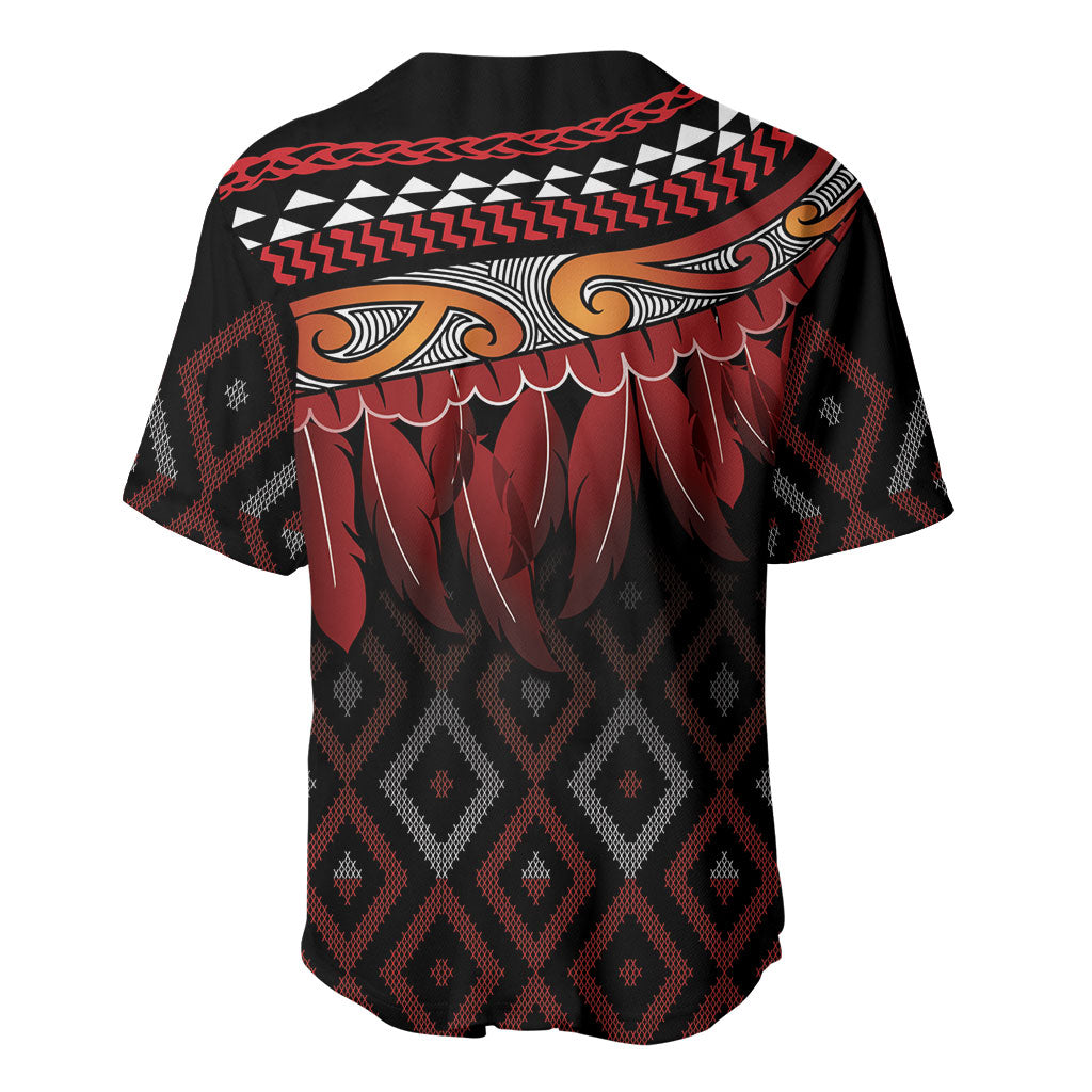 Aotearoa Maori Ngapuhi Iwi Baseball Jersey Korowai Tukutuku Kaokao Motifs LT7 - Polynesian Pride