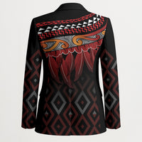 Aotearoa Maori Ngapuhi Iwi Blazer Korowai Tukutuku Kaokao Motifs LT7 - Polynesian Pride