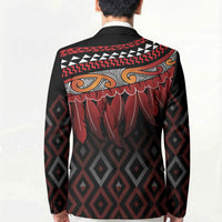 Aotearoa Maori Ngapuhi Iwi Blazer Korowai Tukutuku Kaokao Motifs LT7 - Polynesian Pride