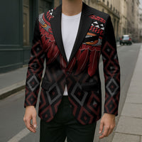 Aotearoa Maori Ngapuhi Iwi Blazer Korowai Tukutuku Kaokao Motifs LT7 - Polynesian Pride