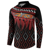 Aotearoa Maori Ngapuhi Iwi Button Sweatshirt Korowai Tukutuku Kaokao Motifs LT7 - Polynesian Pride