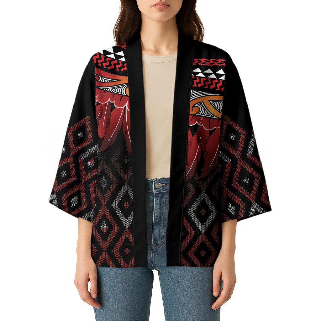Aotearoa Maori Ngapuhi Iwi Kimono Korowai Tukutuku Kaokao Motifs LT7 - Polynesian Pride