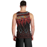 Aotearoa Maori Ngapuhi Iwi Men Tank Top Korowai Tukutuku Kaokao Motifs LT7 - Polynesian Pride