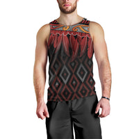 Aotearoa Maori Ngapuhi Iwi Men Tank Top Korowai Tukutuku Kaokao Motifs LT7 - Polynesian Pride