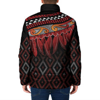 Aotearoa Maori Ngapuhi Iwi Padded Jacket Korowai Tukutuku Kaokao Motifs LT7 - Polynesian Pride