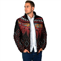 Aotearoa Maori Ngapuhi Iwi Padded Jacket Korowai Tukutuku Kaokao Motifs LT7 - Polynesian Pride
