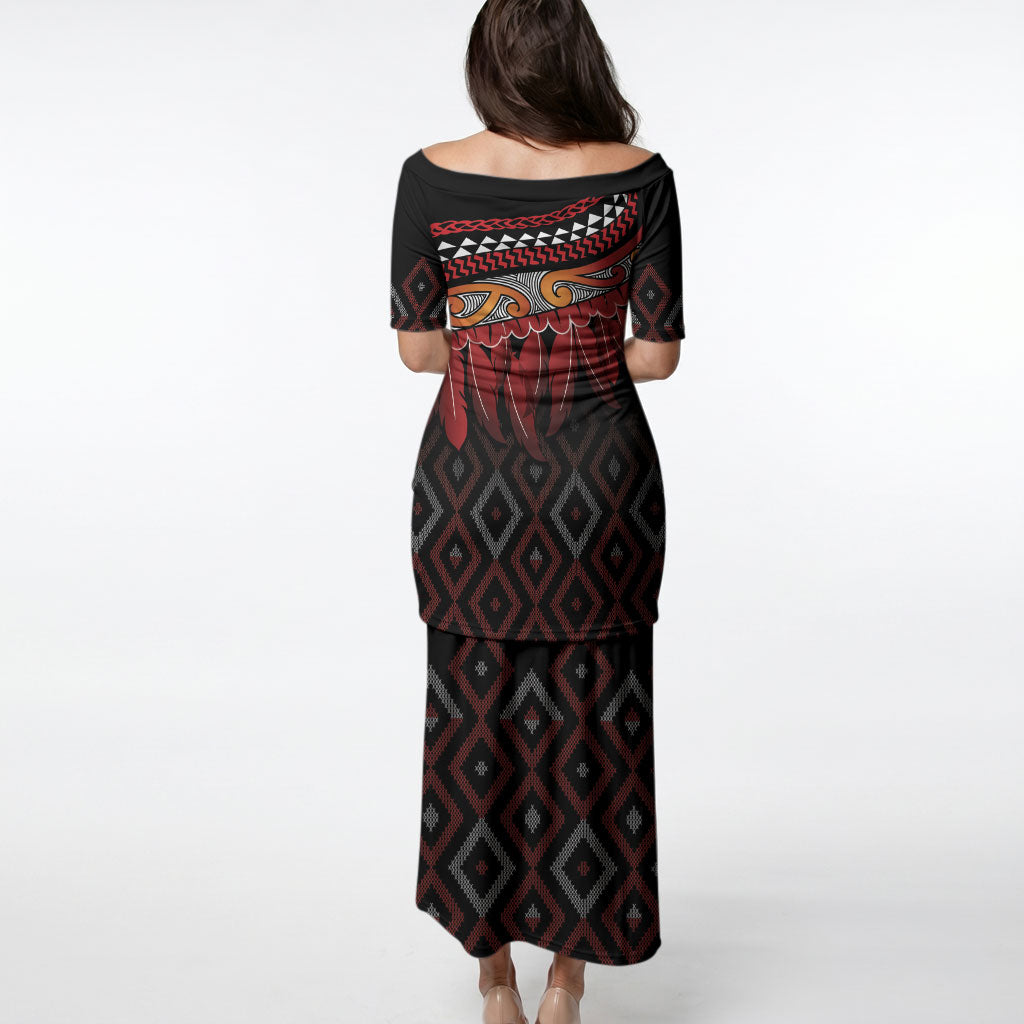 Aotearoa Maori Ngapuhi Iwi Puletasi Korowai Tukutuku Kaokao Motifs LT7 - Polynesian Pride