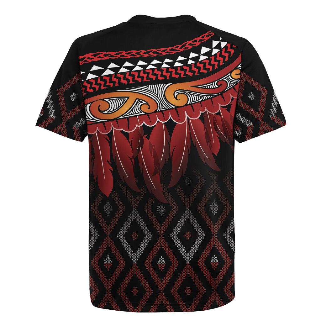 Aotearoa Maori Ngapuhi Iwi Rugby Jersey Korowai Tukutuku Kaokao Motifs LT7 - Polynesian Pride