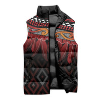Aotearoa Maori Ngapuhi Iwi Sleeveless Puffer Jacket Korowai Tukutuku Kaokao Motifs LT7 - Polynesian Pride