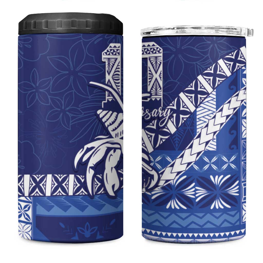 Queen Salote College 100th Anniversary 4 in 1 Can Cooler Tumbler QSC Royal Girls LT7 One Size: 16 oz Royal Blue - Polynesian Pride