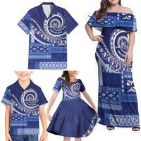 Queen Salote College 100th Anniversary Family Matching Off Shoulder Maxi Dress and Hawaiian Shirt QSC Royal Girls LT7 - Polynesian Pride