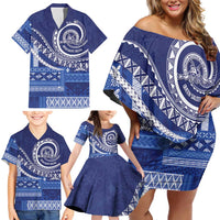 Queen Salote College 100th Anniversary Family Matching Off Shoulder Short Dress and Hawaiian Shirt QSC Royal Girls LT7 - Polynesian Pride