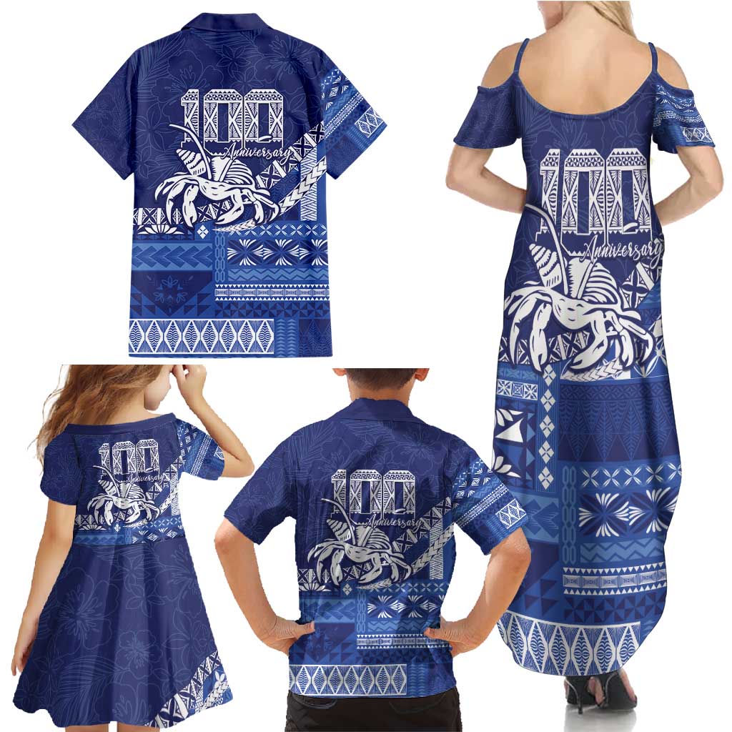 Queen Salote College 100th Anniversary Family Matching Summer Maxi Dress and Hawaiian Shirt QSC Royal Girls LT7 - Polynesian Pride