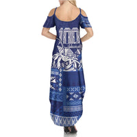 Queen Salote College 100th Anniversary Family Matching Summer Maxi Dress and Hawaiian Shirt QSC Royal Girls LT7 - Polynesian Pride