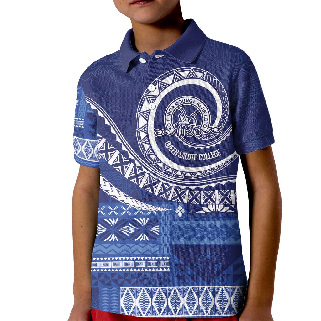 Queen Salote College 100th Anniversary Kid Polo Shirt QSC Royal Girls LT7 Kid Royal Blue - Polynesian Pride