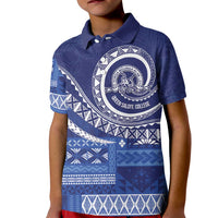 Queen Salote College 100th Anniversary Kid Polo Shirt QSC Royal Girls LT7 Kid Royal Blue - Polynesian Pride