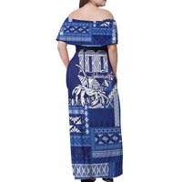 Queen Salote College 100th Anniversary Off Shoulder Maxi Dress QSC Royal Girls LT7 - Polynesian Pride