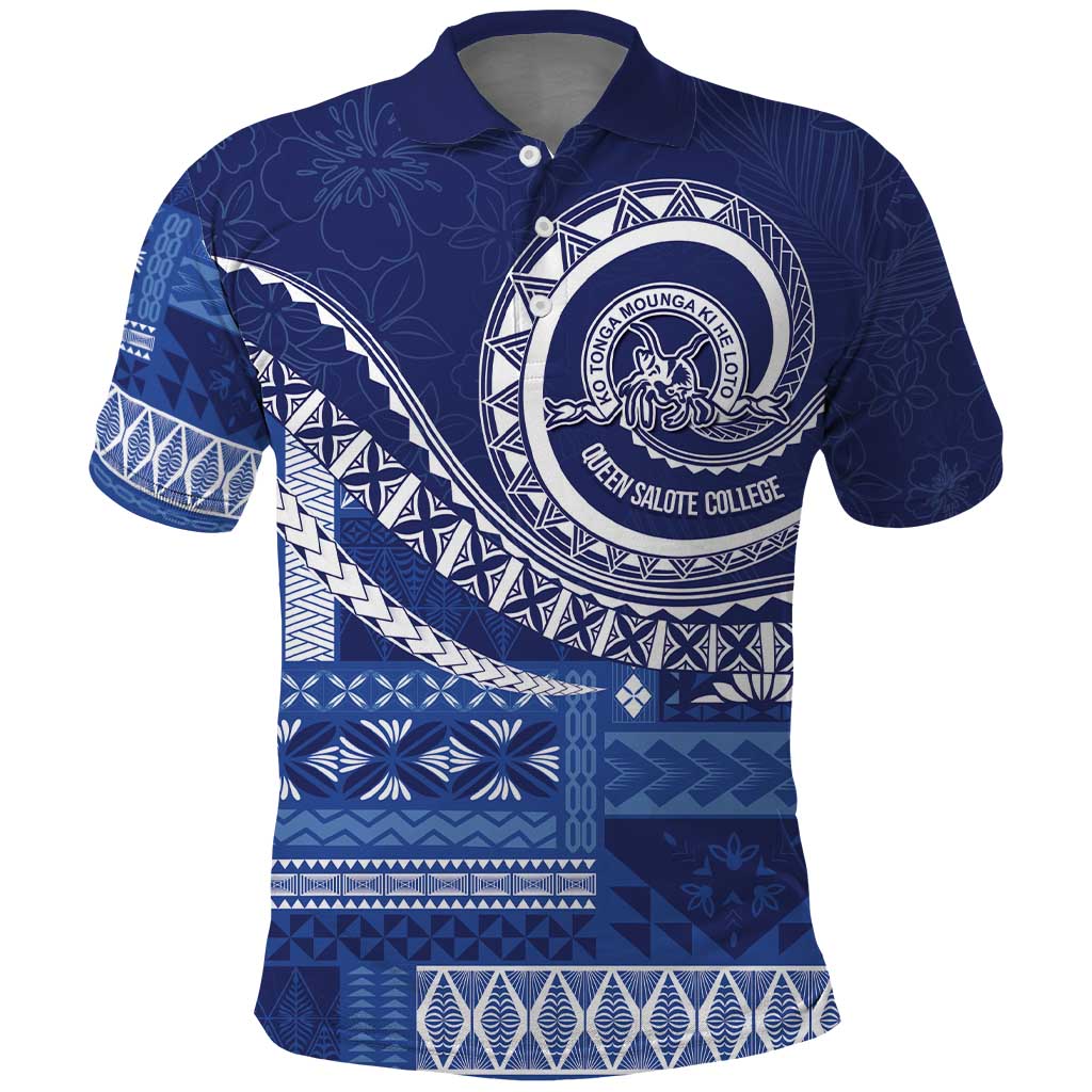 Queen Salote College 100th Anniversary Polo Shirt QSC Royal Girls LT7 Royal Blue - Polynesian Pride