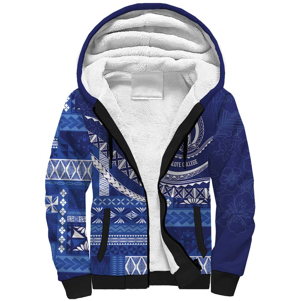 Queen Salote College 100th Anniversary Sherpa Hoodie QSC Royal Girls LT7 Unisex Royal Blue - Polynesian Pride