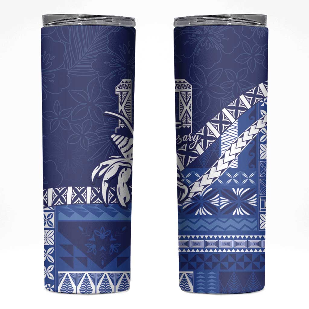 Queen Salote College 100th Anniversary Skinny Tumbler QSC Royal Girls LT7 Royal Blue - Polynesian Pride