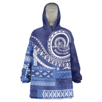 Queen Salote College 100th Anniversary Wearable Blanket Hoodie QSC Royal Girls LT7 One Size Royal Blue - Polynesian Pride