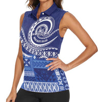 Queen Salote College 100th Anniversary Women Sleeveless Polo Shirt QSC Royal Girls LT7 - Polynesian Pride