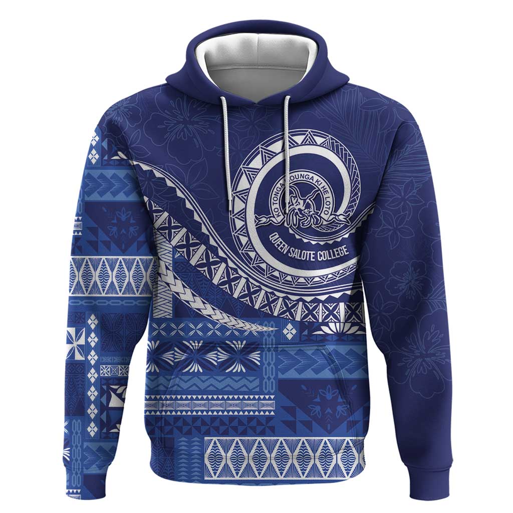 Queen Salote College 100th Anniversary Zip Hoodie QSC Royal Girls LT7 Pullover Hoodie Royal Blue - Polynesian Pride