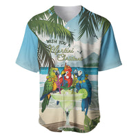 Wish You A Merry Martini Christmas Baseball Jersey Cocktail Parrot-dise