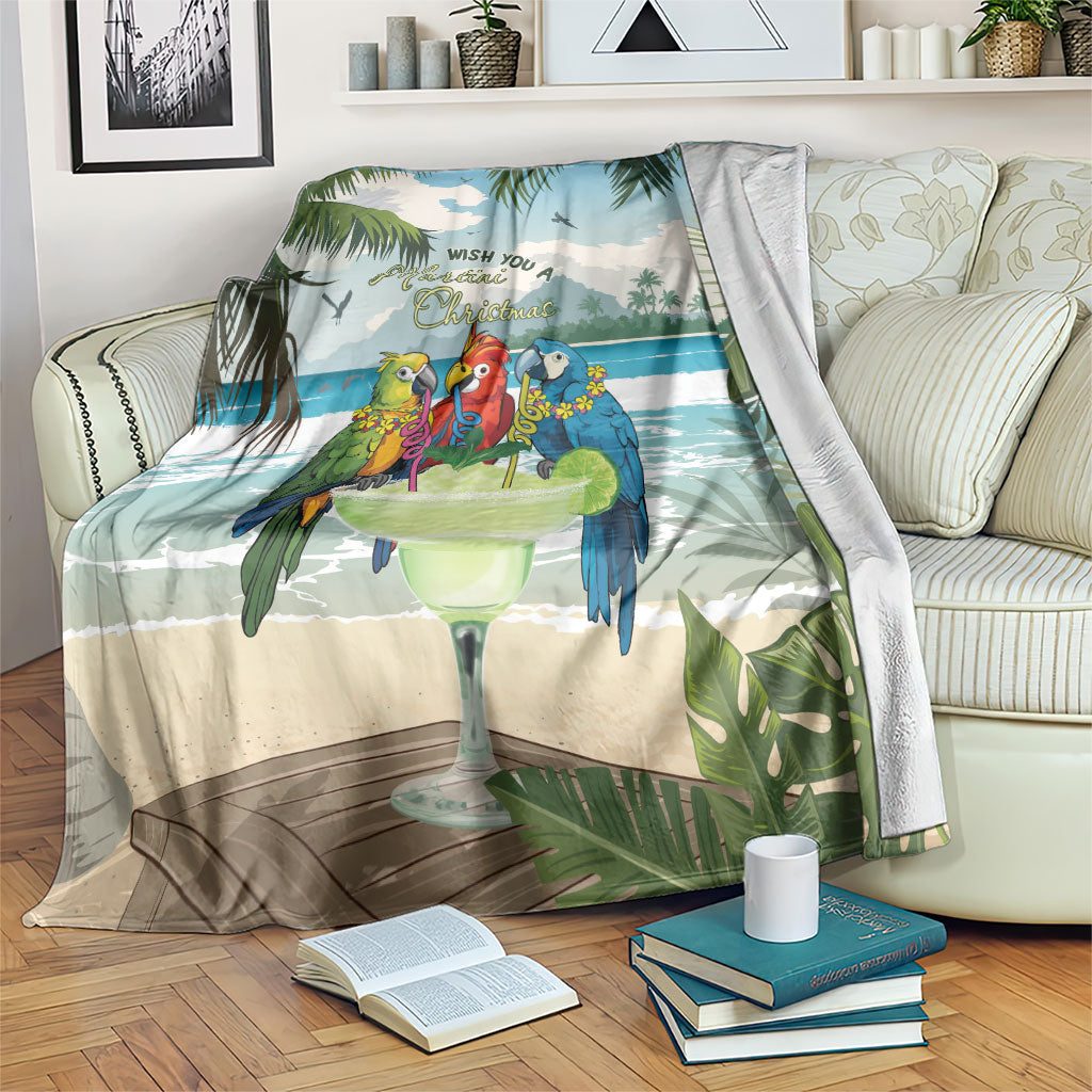 Wish You A Merry Martini Christmas Blanket Cocktail Parrot-dise LT7 Multicolor - Polynesian Pride