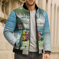 Wish You A Merry Martini Christmas Bomber Puffer Jacket Cocktail Parrot-dise LT7 - Polynesian Pride