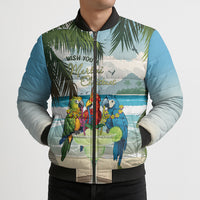 Wish You A Merry Martini Christmas Bomber Puffer Jacket Cocktail Parrot-dise LT7 - Polynesian Pride