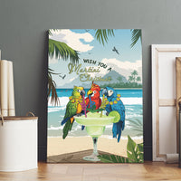 Wish You A Merry Martini Christmas Canvas Wall Art Cocktail Parrot-dise LT7 - Polynesian Pride