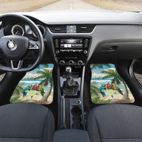 Wish You A Merry Martini Christmas Car Mats Cocktail Parrot-dise LT7 Set 2pcs - Front Multicolor - Polynesian Pride