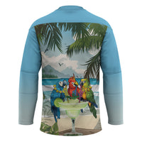 Wish You A Merry Martini Christmas Hockey Jersey Cocktail Parrot-dise LT7 - Polynesian Pride
