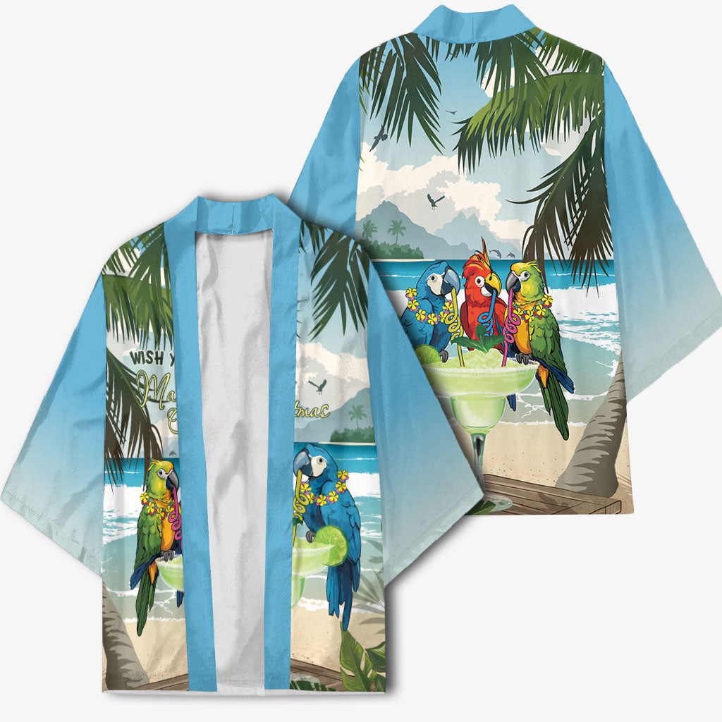 Wish You A Merry Martini Christmas Kimono Cocktail Parrot-dise LT7 - Polynesian Pride