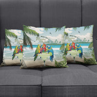 Wish You A Merry Martini Christmas Pillow Cover Cocktail Parrot-dise