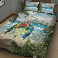 Wish You A Merry Martini Christmas Quilt Bed Set Cocktail Parrot-dise LT7 - Polynesian Pride