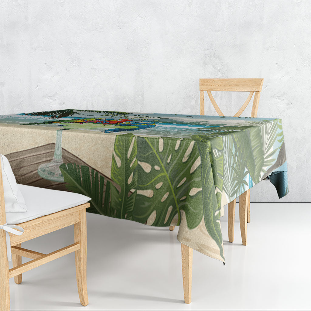 Wish You A Merry Martini Christmas Tablecloth Cocktail Parrot-dise LT7 - Polynesian Pride