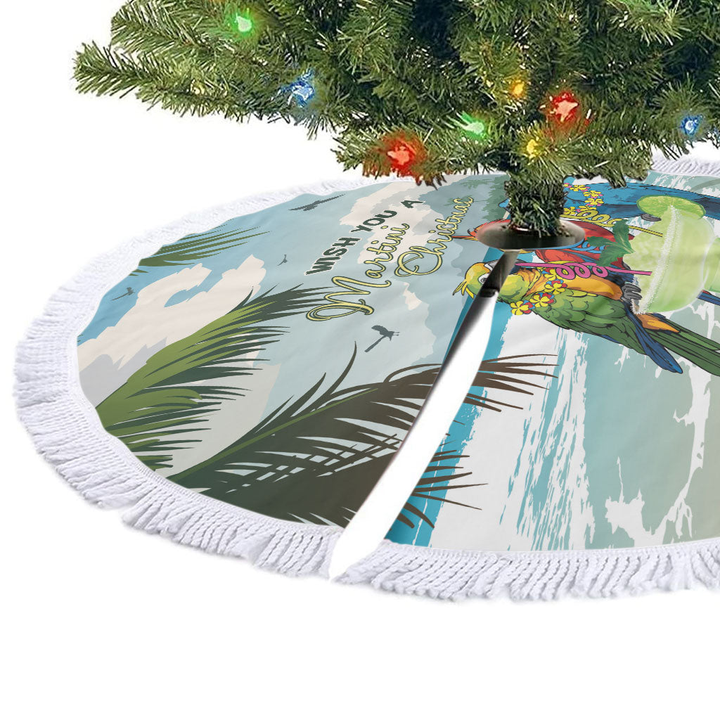 Wish You A Merry Martini Christmas Tree Skirt Cocktail Parrot-dise LT7 - Polynesian Pride