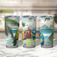 Wish You A Merry Martini Christmas Tumbler Cup Cocktail Parrot-dise